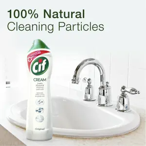 Cif 100% Natural Cleaning Particles Original Cream Cleaner 500ml, 6Pk