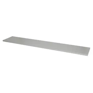 GoodHome Rigga Silver effect Rectangular Floating shelf (L)118cm x (D)19cm