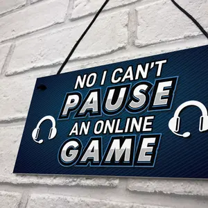 Funny Gamer Gift Gaming Sign For Boys Bedroom Man Cave Gift For Men