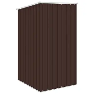 Berkfield Garden Shed Brown 87x98x159 cm Galvanised Steel