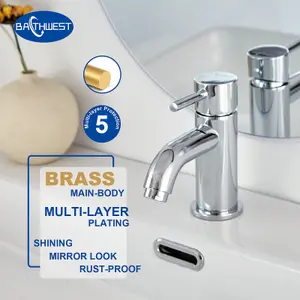 BATHWEST Bathroom mono Basin Mixer Tap Chrome Brass Sink Mixer Taps