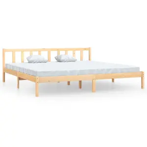 Berkfield Bed Frame Solid Pinewood 200x200 cm