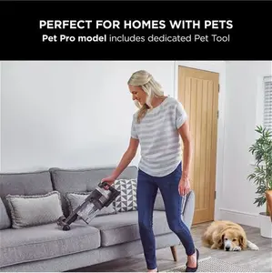 Shark Stratos IZ420UKT Pet Pro Model Cordless Stick Vacuum Cleaner With Anti Hair Wrap Plus & Clean Sense IQ, Mid Grey