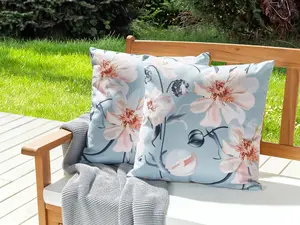 Set of 2 Outdoor Cushions APRICALE Blue