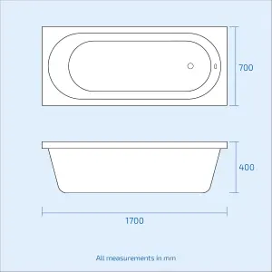 Nes Home Ambon 1700mm Bath, Rimless Close Coupled Toilet & Flat Pack Vanity Basin Unit White