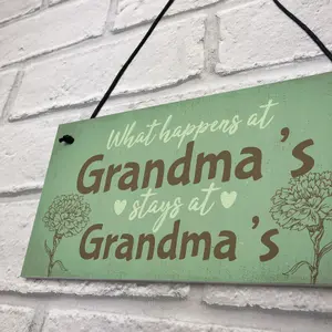 Red Ocean Grandma Gifts For Nan Nanny Hanging Plaque Garden Sign Kitchen Plaque Birthday Gift