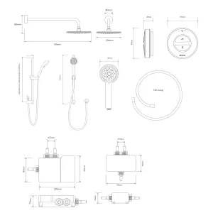 Aqualisa Smart Link Concealed valve HP/Combi Digital 4-spray pattern Shower with Fixed head