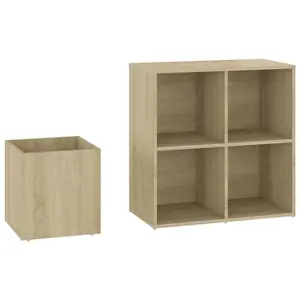 Berkfield Hall Shoe Cabinet Sonoma Oak 105x35.5x70 cm Engineered Wood