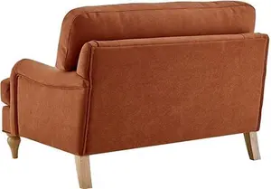 DUSK Hampshire Loveseat - Burnt Orange - Velvet