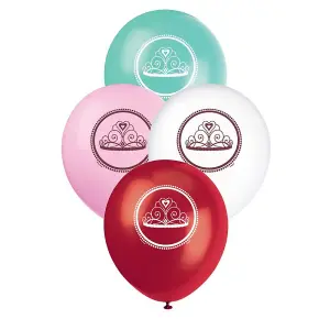 Unique Party Latex Fairytale Princess Balloons (Pack of 8) Multicoloured (One Size)