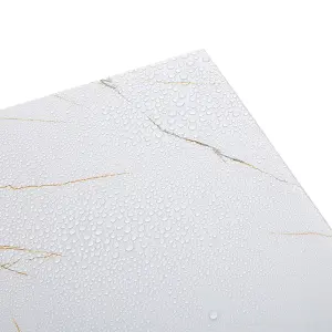 10Pcs Marble Texture Self Adhesive PVC Peel and Stick Flooring Tiles 30x30cm