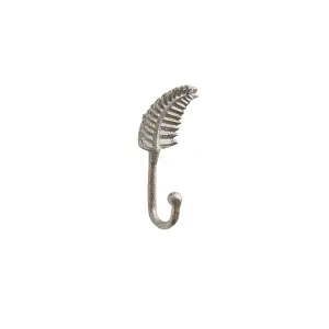 Melody Maison Silver Curved Leaf Wall Hook