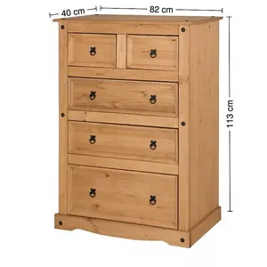 Mercers Furniture Corona Compact 2+3 Chest of Drawers