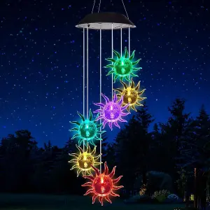 Solar Wind Chimes - Multicolor LED Decorative Lights for Garden, Patio, Yard - Unique Gift Idea