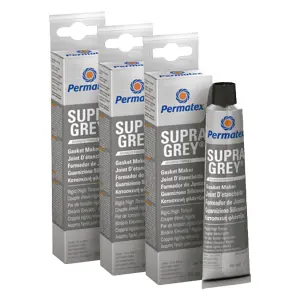 RTV Silicone Instant Gasket Maker Grey High Temperature Sealant 3x80ml