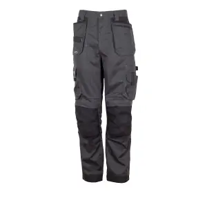 Apache Industrial Wear Grey & black Men's Holster pocket trousers, W32" L31"