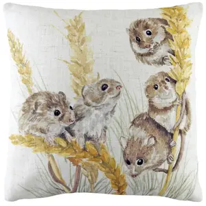 Evans Lichfield Woodland Field Mice Field Mice Feather Rich Cushion