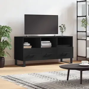 Berkfield TV Cabinet Black 102x36x50 cm Engineered Wood