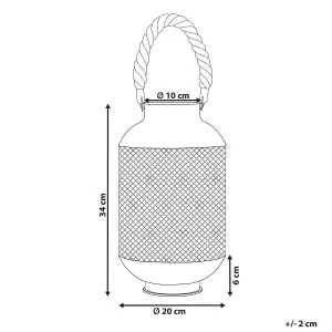 Beliani Modern Lantern CORON Metal Black