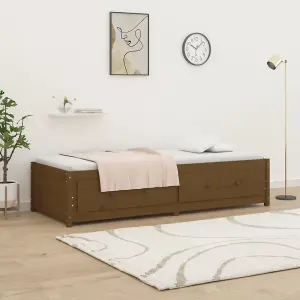 Berkfield Day Bed Honey Brown 90x190 cm Single Solid Wood Pine