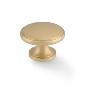 38mm Satin Brass Cabinet Knob Round Cupboard Door Drawer Pull