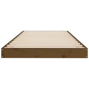 Bed Frame Solid Wood Honey Brown / Small Single (2'6)