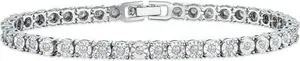 Silver Diamond Set 1.00Ct Tennis Bracelet