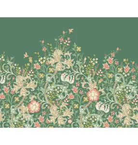 Origin Murals Trailing Lily - Forest Green Matt Smooth Paste the Wall Mural 300cm wide x 240cm high