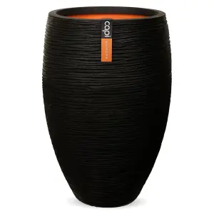 Capi Vase Nature Rib Elegant Deluxe 45x72 cm Black