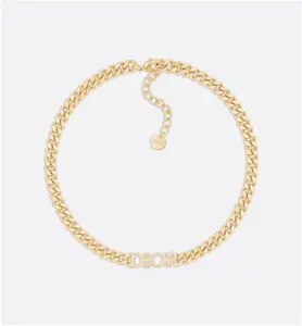 DIOR Diorevolution Choker Gold-Finish Metal And White Crystals - Women