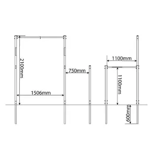 Outdoor Pull Up Dip Bars Garden Calisthenics Training Frame