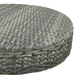 Berkfield Garden Table Grey 60.5x106 cm Poly Rattan