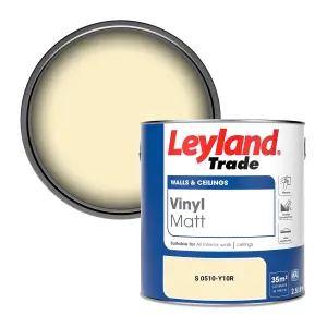 Leyland Trade Vinyl Matt Walls & Ceilings Emulsion Paint (S 0510-Y10R) 2.5L