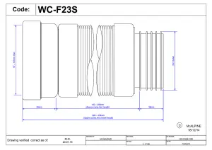 McAlpine WC-F23S 97-107mm Inlet x 3.5"/90mm Outlet Flexible WC Connector