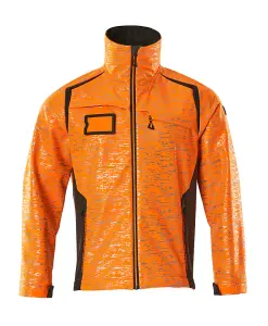 Mascot Accelerate Safe Softshell Jacket with Reflectors (Hi-Vis Orange/Dark Anthracite)  (Small)