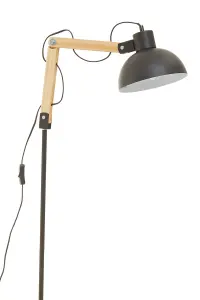 Interiors by Premier Highly Manoeuvrable Black Floor Lamp, Sturdy Design Bedroom Floor Lamp, Contemporary Sleek Modern Lamp