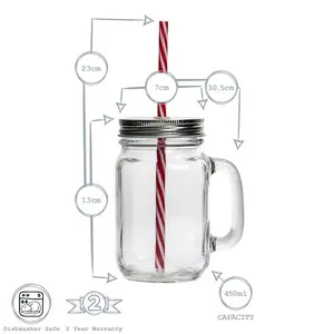 450ml Mason Jar Set (Set of 4)