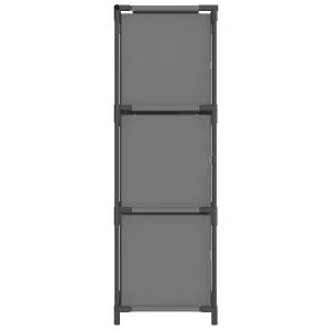 Berkfield Storage Cabinet with 3 Fabric Drawers Grey 34x34x101 cm Steel