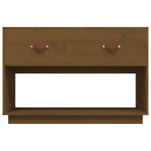 Berkfield TV Cabinet Honey Brown 90x40x60 cm Solid Wood Pine