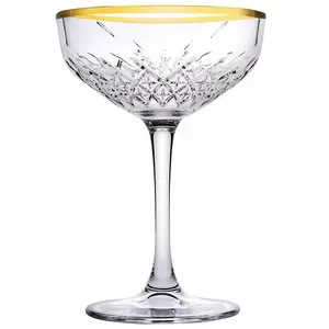 Queensway Home & Dining 255ml 4 Pcs Champagne Glasses Stemmed Tall Cocktail Glassware Set