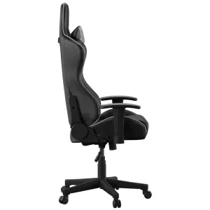 Senna Office Chair with Wheels in Black / Grey