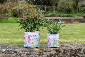 Iona Buchanan Meadow Fabric Eco 9L Pots - L34 x W34 x H23 cm - Lilac