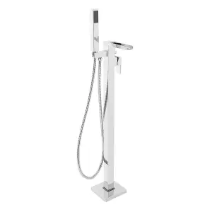 Rinse Bathrooms Designer Free Standing Bath Shower Mixer Tap Floor Standing Chrome Bath Filler