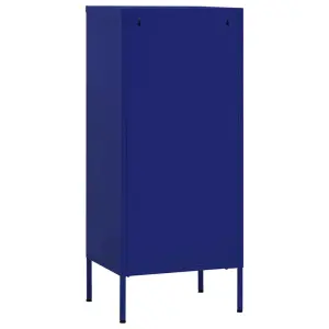 Berkfield Storage Cabinet Navy Blue 42.5x35x101.5 cm Steel