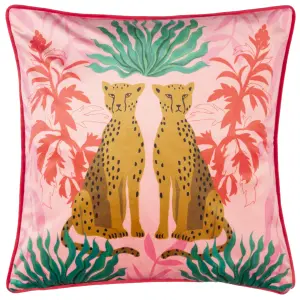 Kate Merritt Leopards Piped Feather Rich Cushion