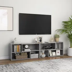 Berkfield TV Cabinet Concrete Grey 149x30x52 cm Engineered Wood