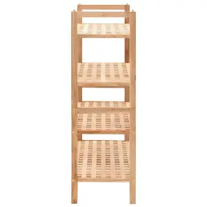 Berkfield Shoe Rack Solid Walnut Wood 69x26x81 cm