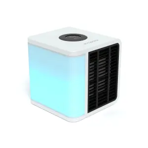 Evapolar evaLIGHT Plus - Portable Air Cooler, Quiet Desktop Fan, Air Purifier & Humidifier with LED Mood Light - White