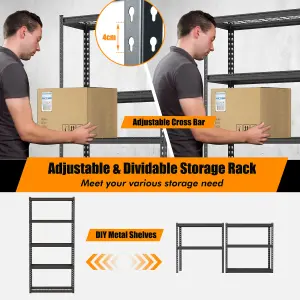 Costway 5-Tier Garage Storage Shelves Adjustable Heavy Duty Metal Storage Shelving Unit 40 x 91 x 183 cm