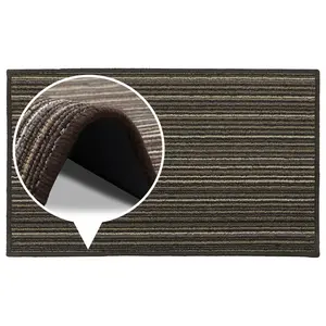  Non-Slip Indoor Door Mat Brown / Rectangle W50 x L80 cm